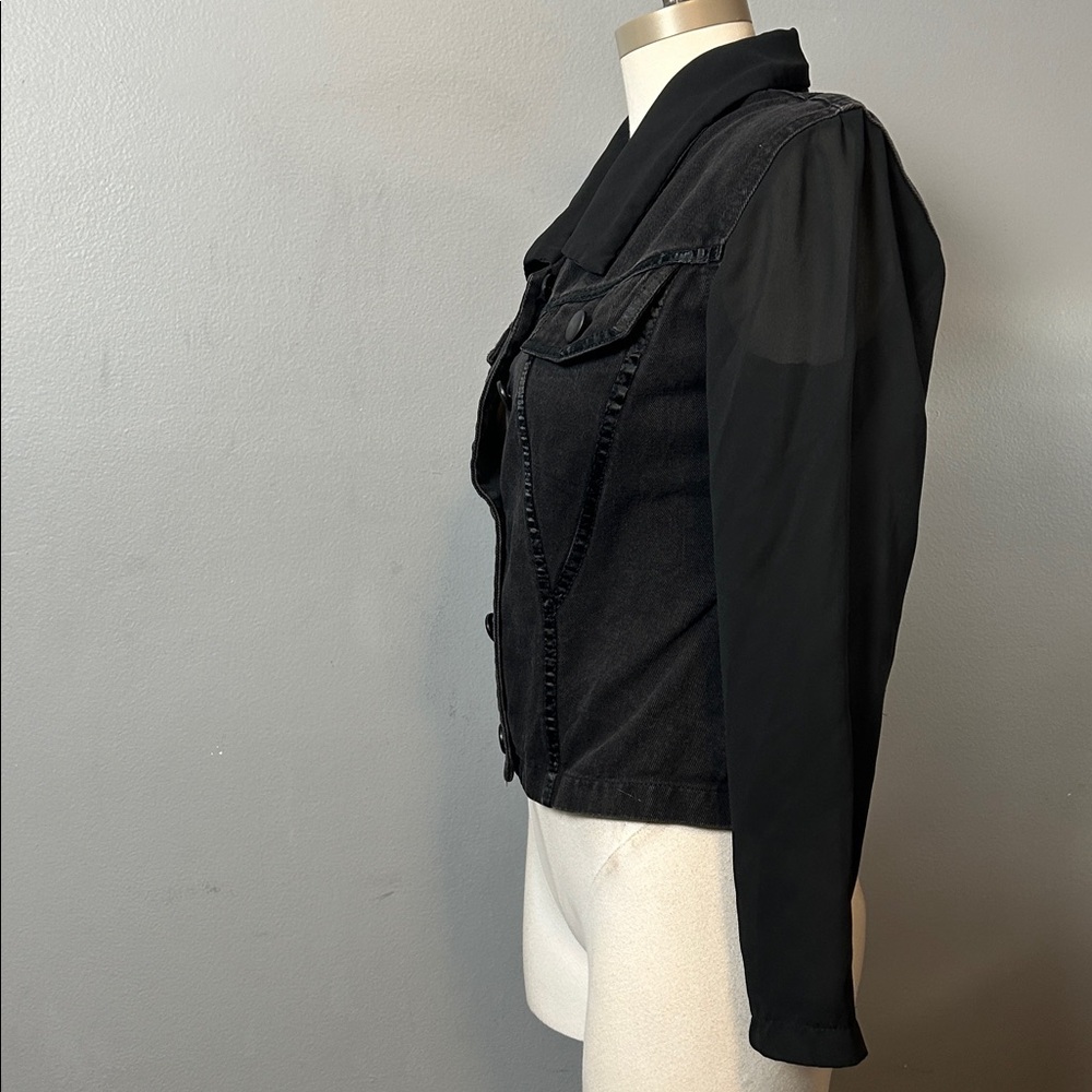 Vintage Cignal Women's Black Denim Jacket size small - Picture 6 of 14